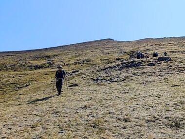 David leads the charge on the descent