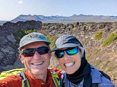 Lor and I above the Eldborg I Hnappadal