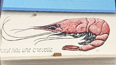 A cool shrimp mural