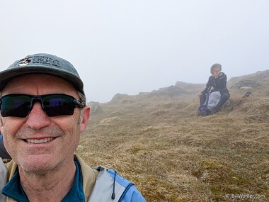 Kathy and I in the fog