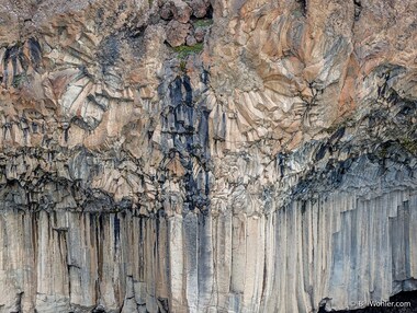 Interesting basalt columns along the river