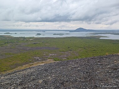 Lake M&yacute;vatn from Hverfjall Crater