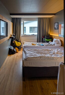 Our room not with a view in the Berjaya M&yacute;vatn Hotel