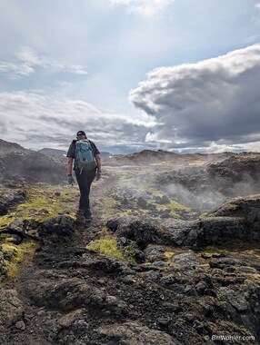 J&oacute;n walks through the steam and reminded me of the Pink Floyd film, Live at Pompeii