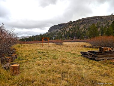 The amphitheater (disassembled for winter) where Lori has seen weddings in this beautiful setting