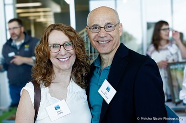 Neighbor Nancy and her partner John at A Toast With POST at the College of San Mateo