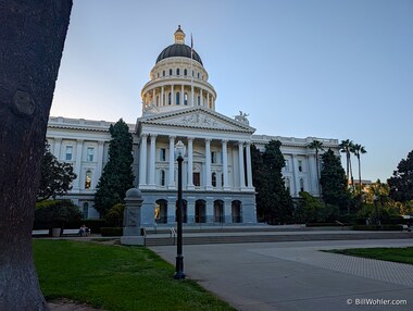 The California State Capitol at sunrise