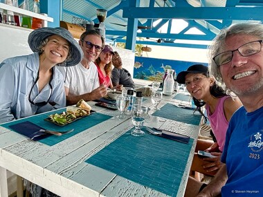 Lunch at Chibi Chibi in the resort. The other restaurant where we had our buffet breakfast was called Pureocean (photo by Steven Heyman).