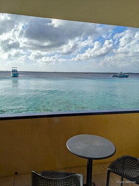 Our balcony provided a nice view (photo by Lori Heyman).
