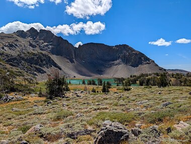 Another view of Round Top Lake and the mountains beyond it