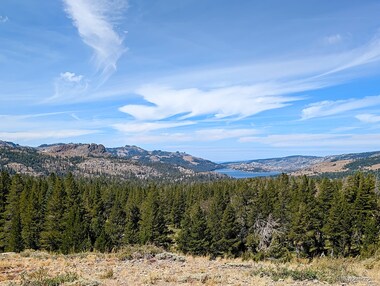 Climbing higher we could see Black Butte and Caples Lake to the northwest.