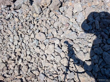 The trail consisted of small stones from the area poured into a form of larger rocks. You had to step carefully to avoid twisting your ankle.