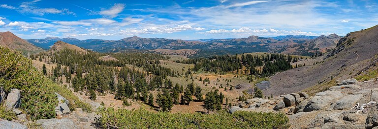 The scenic mountains to the east seem to go on and on forever. Our turnaround spot was where the trail on the right went over the ridge.