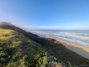 A view to the beach at the San Gregorio Ranch, a property recently protected by POST