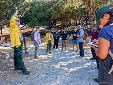 Carl Sanders describes the burn that had occurred here yesterday.