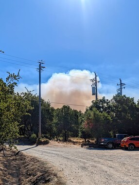 As we walked back, we could see that the burn was already in progress.