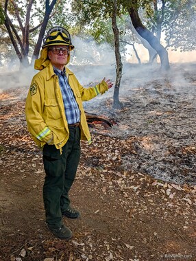 Carl explains some prescribed fire techniques.
