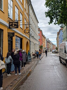 Our first stop was the the Sankt Peders Bageri, Copenhagen's oldest bakery, for a classic cinnamon roll, which was warm and chewy and delicious.