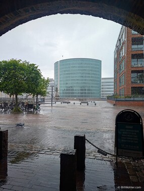 We took cover under a bridge as we were treated to our first deluge and some thunder.