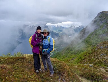 Me and Lor above the Norangsfjord (photo by Stefano Pozzi)