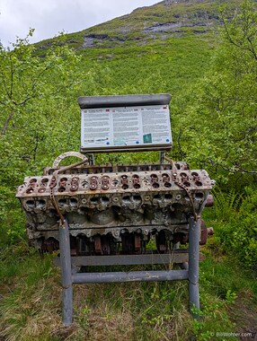 An engine from a crashed German Messerschmitt from World War II