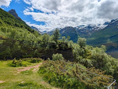 My lunch spot above the Stors&aelig;terfossen