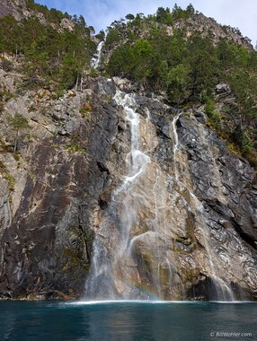 As we backed away, I saw the full height of the waterfall.